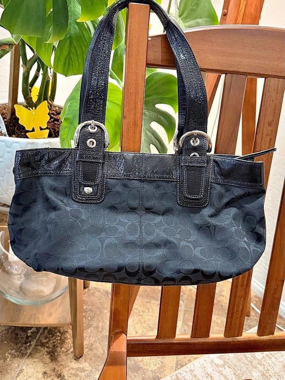 Coach Gallery Tote F12839 Black Tote Bag